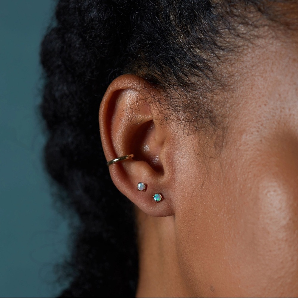 Slumberous Light Opal Studs
